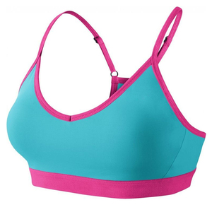 Soutien-gorge de sport sans couture pour femme, col rond, bretelles croisées, maintien moyen, couleur unie, respirant et extensible, idéal pour le yoga et le fitness - Product Image 2