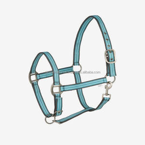 Collier de cheval de styliste rayé, personnalisé, en Nylon, ajustable, licou solide, avec menton et instantané réglables - Product Image 2