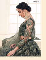 Alizeh - Vestido de Novia Vintage Elegante, Estilo Lehenga, Color Saga, Volumen 1, Dn No. 1004-A Diamantes de Diseño