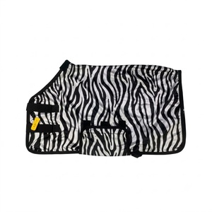 Manta de Verano para Caballo con Estampado de Cebra Negra, Impermeable, Duradera, Rellena de Algodón, de Lona, Forma Personalizable, para Equitación - Product Image 3