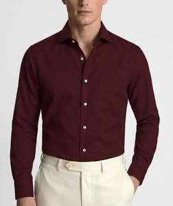Camisa de Vestir Personalizada para Hombre, Corte Entallado, Manga Larga, con Botones, para el Trabajo Diario, Ocasiones de Negocios, Casual, Fabricación OEM - Product Image 2