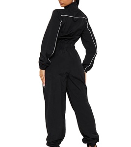 Survêtement de jogging coupe-vent pour femme, séchage rapide, fermeture éclair réfléchissante, polyester, survêtement coupe-vent personnalisé pour femme - Product Image 2