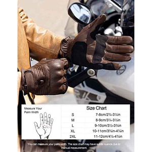 Guantes de Motocicleta de Cuero Resistentes con Protección en los Nudillos, Construcción Duradera, Cierre Seguro en la Muñeca - Product Image 4