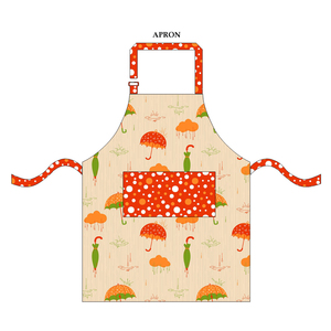 Customized Pattern 100% Cotton Modern <b>Apron</b> with Black Pocket Straps Sustainable Anti- Washable for <b>Kitchen</b> Hotel Restaurant - Product Image 3