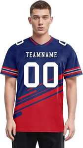 Maillot de football pour homme à col en V, impression sublimée, anti-transpiration, manches courtes, vêtements de sport pour adulte, maillot de football pour homme à col en V - Product Image 5