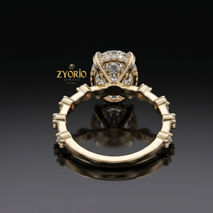 Anillo de Compromiso Solitario de Plata de Ley 925 con Corte Ovalado, Anillo de Promesa Minimalista con Diamante, Regalo de Aniversario Hecho a Mano para Mujer - Product Image 2