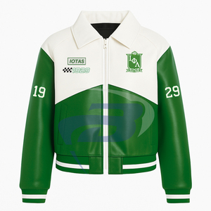 Chaqueta de Carreras Iota Phi Lambda IPL Sorority con Cierre de Cremallera, Chaqueta de Carreras Personalizada con Patrón de Llamas de Algodón de Alta Calidad - Product Image 2