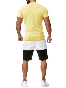 Ensemble de shorts de jogging d'été pour hommes New Maximize Wear Short en coton à manches courtes Motif solide - Product Image 4