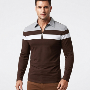 Chemise homme gris clair à manches courtes infroissable avec rayures blanches contrastantes sur la poitrine et les manches, patte de boutonnage à 3 boutons, coupe décontractée, en maille - Product Image 3