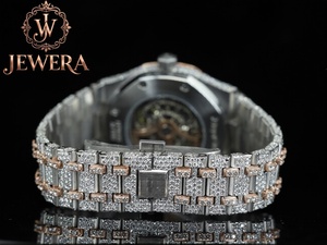 Mossinate Luxury Stainless Steel Silver <b>Watch</b> Genuine Diamonds Water-Resistant and Stylish Timepiece for <b>Active</b> Lifestyles - Product Image 3
