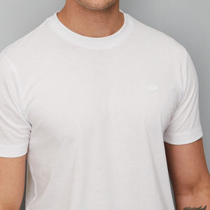 Camiseta Deportiva Blanca para Hombre, Ajustada, Transpirable, de Secado Rápido, para Gimnasio, Entrenamiento, Manga Corta - Product Image 6