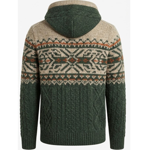 Sweat à capuche unisexe en tricot personnalisé avec logo, pull thermique en polaire pour l'hiver, coupe classique, 100% coton, imperméable, streetwear - Product Image 3