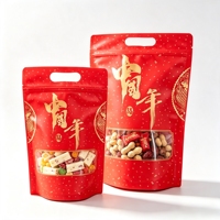 Sachet Doypack Personnalisé de Qualité Alimentaire avec Fermeture Éclair pour l'Emballage du Thé, du Café, des Snacks, des Fruits Secs et des Noix, avec Barrière Anti-Humidité