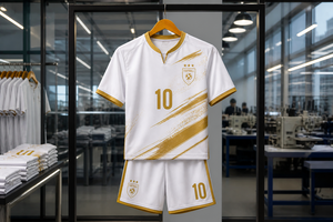 Ensemble de maillots de football noirs personnalisés pour hommes, uniforme de football par sublimation, kit d'entraînement respirant à séchage rapide, vêtements d'équipe, shorts, logo personnalisé - Product Image 6