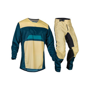 Kit de motocross, couleur vert marine, blocs de couleurs, polyester à séchage rapide, vêtements de course pour toutes les saisons - Product Image 1