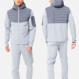 Outdoor Hooded Casual Eco-Friendly Zipper <b>Suit</b> <b>Men</b> Custom <b>Waterproof</b> Lightweight Windbreaker Set Durable Nylon Polyester Track - Product Image 1