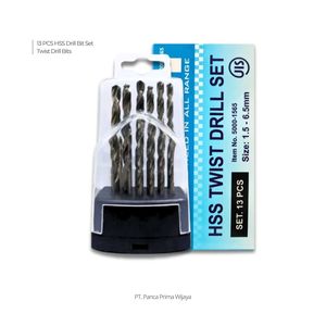 Jeu de 13 forets hélicoïdaux HSS de haute qualité pour le perçage du métal, tailles multiples 1,5-6,5 mm, pour atelier et bricolage - Product Image 1