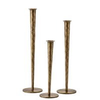 Candelabro alto de latón, decorativo, para velas cónicas, para decoración del hogar, bodas, Navidad.