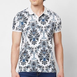 Polos personnalisés avec logo pour équipe masculine, en jersey tricoté par sublimation avec impression numérique et design de col à motif fléchettes - Product Image 1