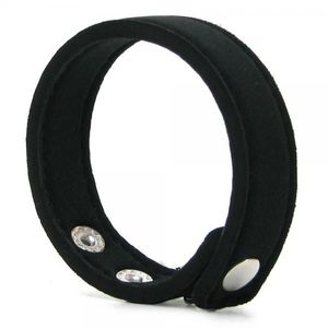 Anneau de pénis en néoprène noir à fermeture à pression pour hommes, anneau de pénis de qualité supérieure - Product Image 1