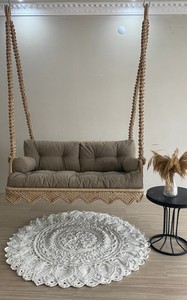 Balcony Large <b>Macrame</b> Swing For Garden and Home, Hanging Cotton <b>Macrame</b> Hammock Chair, <b>Macrame</b> Swing Chair, <b>Macrame</b> handmade - Product Image 3