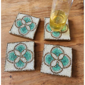 Posavasos de Mesa con Cuentas, Elegantes y de Primera Calidad, Duraderos y Reutilizables, Accesorio de Lujo para Mesa de Comedor - Product Image 1