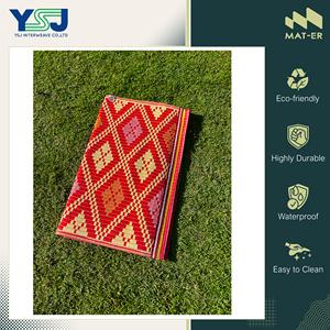 Bulk Manufacturer Selling Corrosion Resistant Outdoor Carpets Diamond Pattern 100% Polypropylene <b>Plastic</b> Jacquard Mat for Sale - Product Image 6