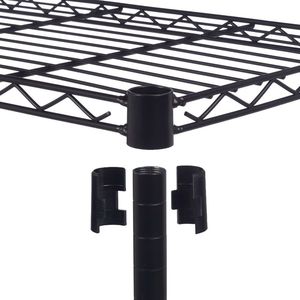 Black 5-Layer Plastic Coated <b>Iron</b> Shelf 180*90*35mm Storage Rack & Shelving Unit - Product Image 6