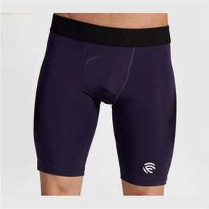 Shorts de compression Elite pour hommes, bleu marine - Product Image 3