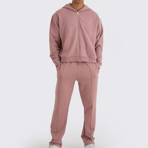 2026 Custom Men's tracksuit Solid Pattern Zipper Track Suit For Men Set with <b>Hoodie</b> Latest Training Fitness Tracksuit For Men - Product Image 6