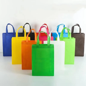 Sac de courses en tissu non tissé PP, taille personnalisée, poignée supérieure, réutilisable, couleurs orange, vert, bleu, blanc - Product Image 2
