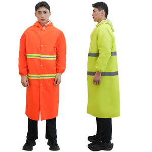 Weatherproof Reflective Rain <b>Jacket</b> Waterproof Hooded Safety Coat for <b>Men</b> High Visibility Workwear Outdoor Windbreaker New Top - Product Image 6