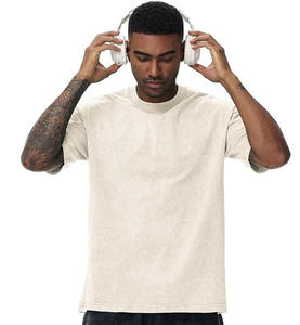 Camisetas Casuales de Manga Corta para Hombre, Unisex, Holgadas, de Algodón, Tejidas, Estampadas, Transpirables, con Lavado Vintage - Product Image 2