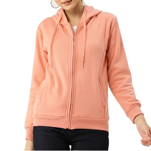 Sudaderas con Capucha Cortas de Otoño para Mujer, Personalizadas, de Alta Calidad, Lisas, Transpirables, 100% Algodón Terry, Estilo Urbano, con Cierre - Product Image 3