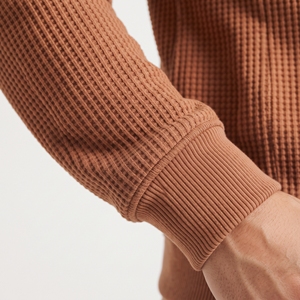 Mens Winter Waffle Knit Fleece Tracksuit <b>Set</b> <b>2</b>-<b>Piece</b> Long Sleeve Crew Neck Sweatshirt & Jogger <b>Pants</b> Casual Loungewear - Product Image 5