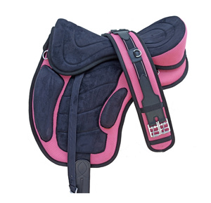 Selle d'endurance AIRMESH tendance avec sangle de selle en PU, étrier et tissus en microfibre personnalisables - Product Image 3