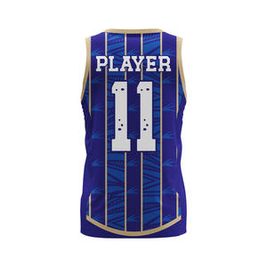 Maillot de basketball personnalisé unisexe pour adulte, grande taille, rayé, respirant, avec logo imprimé par transfert thermique sur le devant, pour l'entraînement - Product Image 3