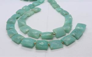 Cuentas de Amazonita Natural Facetadas en Forma de Cachorro, Cuentas de Amazonita Cuadradas Planas en Forma de Cubo y Rectángulo, Cuentas de Piedras Preciosas de Amazonita de 10 Pulgadas - Product Image 4