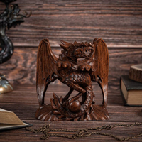 Statue de dragon sculptée décorative en gros, sculpture de dragon en bois, artisanat de décoration intérieure, ornement de dragon artisanal de qualité supérieure