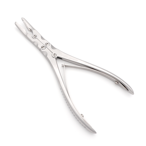 Rongeur à os Ruskin à double action, articulé, courbé à 15 degrés, 19 mm, 5 mm, 18 cm, en acier inoxydable, instrument chirurgical - Product Image 1