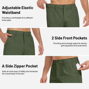 Pantalon de golf pour homme à taille extensible, design plat, avec matière respirante pour un confort maximal pendant le jeu - Product Image 5