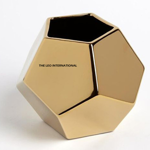 Porte-pinceaux rond brillant doré à bordure supérieure, aspect simple, fait main en acier inoxydable, accessoire de salle de bain en métal - Product Image 4