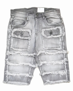 Pantalones Cortos Vaqueros Vintage para Hombre, Estilo Baggy, Desgastados, con Bordes Deshilachados, Diseño de Lavado Intenso, Cargo, Moda Urbana, Denim Tears - Product Image 4