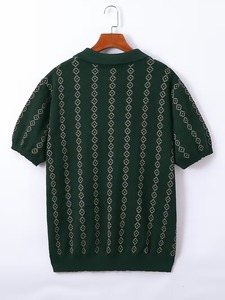 เสื้อถักน้ำหนักเบาแบบปรับแต่งได้สำหรับผู้ชาย เป็นมิตรกับสิ่งแวดล้อม ลายแจ็คการ์ดวินเทจ ระบายอากาศได้ดี เหมาะสำหรับใส่ลำลอง - Product Image 6