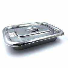 ถาดใส่เครื่องมือผ่าตัดแบบใช้ซ้ำได้ ทำจากเหล็ก พร้อมฝาปิด สำหรับศัลยกรรมหู คอ จมูก และศัลยกรรมทั่วไป คุณภาพสูง - Product Image 4