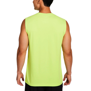 180 GSM OEM Custom Logo Athletic Tank Top <b>Men</b> Workout Activewear Running Polyester Cotton Gym Vest <b>Singlets</b> <b>Men's</b> Tank Tops - Product Image 3