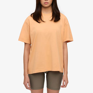 Wholesale Women's Orange <b>Flame</b> Logo T-<b>Shirt</b> Crew Neck Short Sleeve Loose Fit 100% Cotton Jersey Breathable Casual Spring Summer - Product Image 4