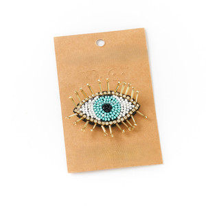 แผ่นปะติดลายตาประดับลูกปัดปักลายโลหะผสมชุบเงินสำหรับผู้ชาย ลายเรขาคณิต สำหรับเสื้อผ้า กระเป๋า รองเท้า DIY งานสั่งทำ ขายส่ง - Product Image 1