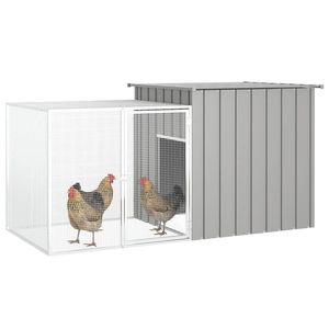 Gabbia per polli in acciaio zincato 78.7 "x 35.8" x 39.4 "grigio 35.8" x 39.4 "x 78.7" gabbia per animali - Product Image 2