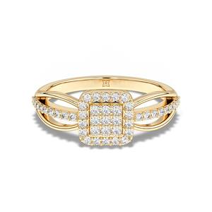 Anillo de Diamantes Naturales Redondos Brillantes en Oro Blanco Sólido de 10K, 14K, 18K, Elegante Anillo de Diamantes Minimalista, Joyería Fina, Regalo para Mujer - Product Image 3